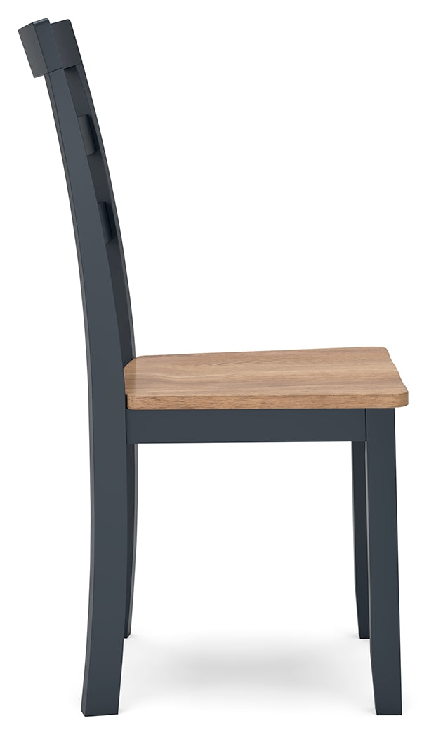 Gesthaven Natural/Blue Dining Table and 2 Chairs from Ashley Furniture - Luna Furniture