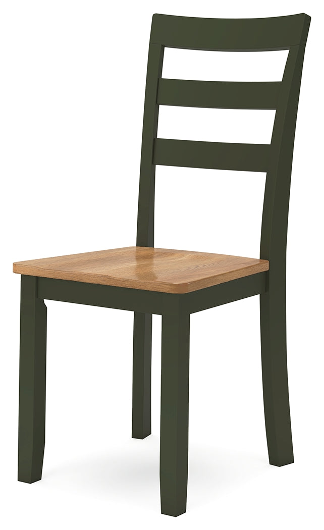 Gesthaven Natural/Green Dining Table and 2 Chairs from Ashley - Luna Furniture