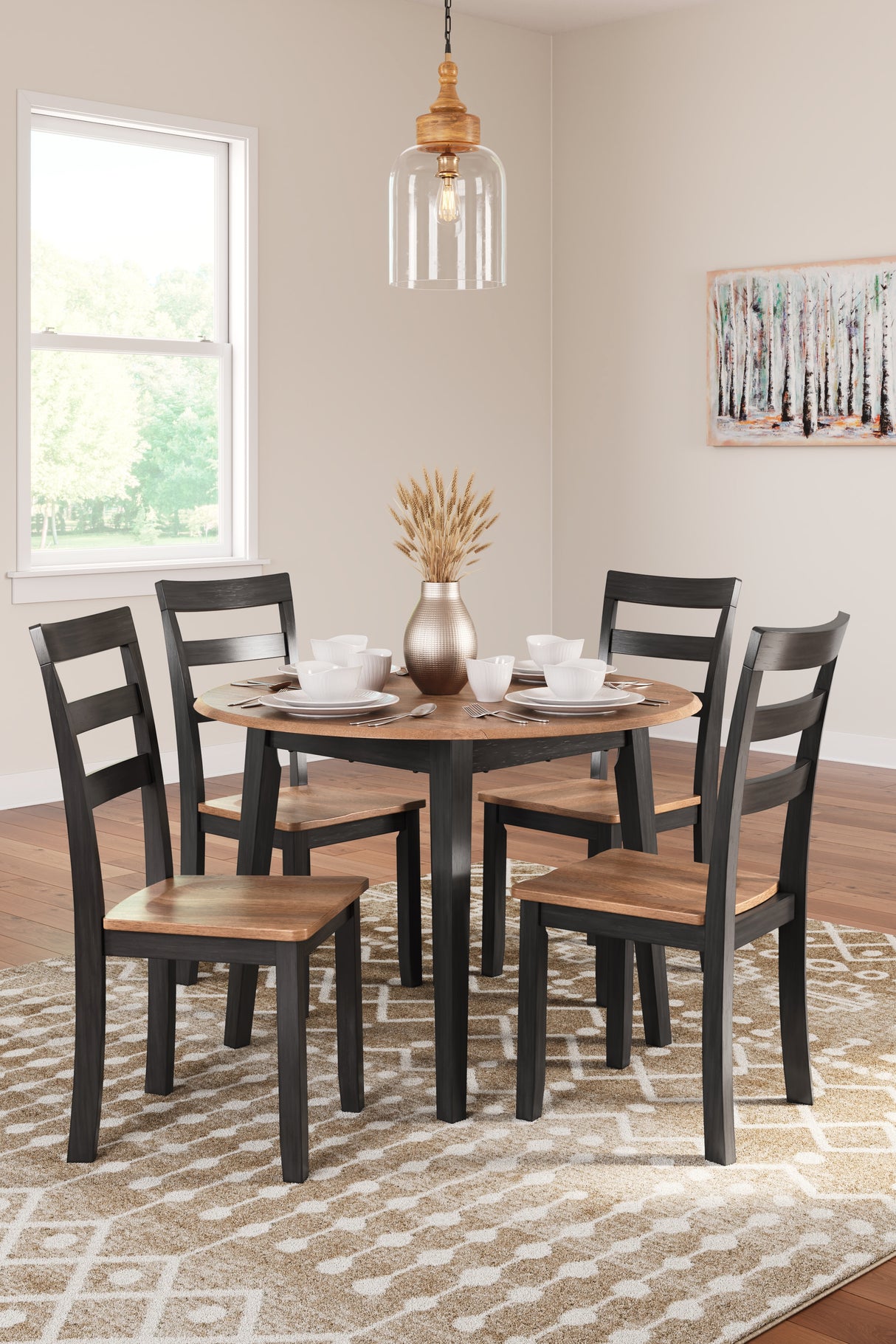 Gesthaven Dining Table and 4 Chairs in Natural/Brown from Ashley Furniture - Luna Furniture