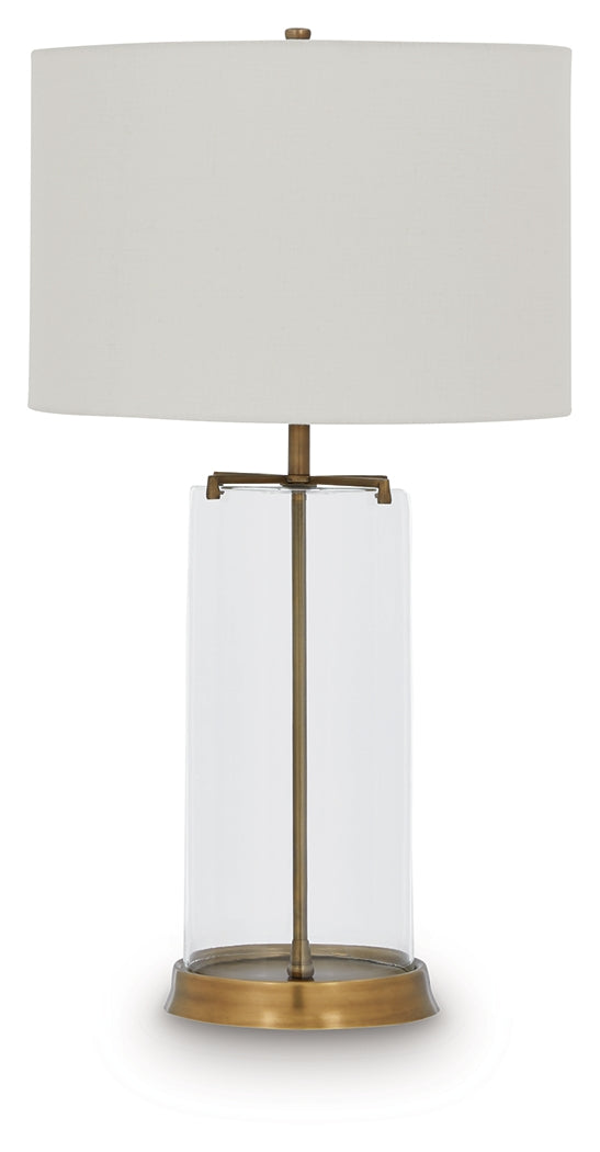 Gizeh Clear/Gold Finish Table Lamp from Ashley - Luna Furniture