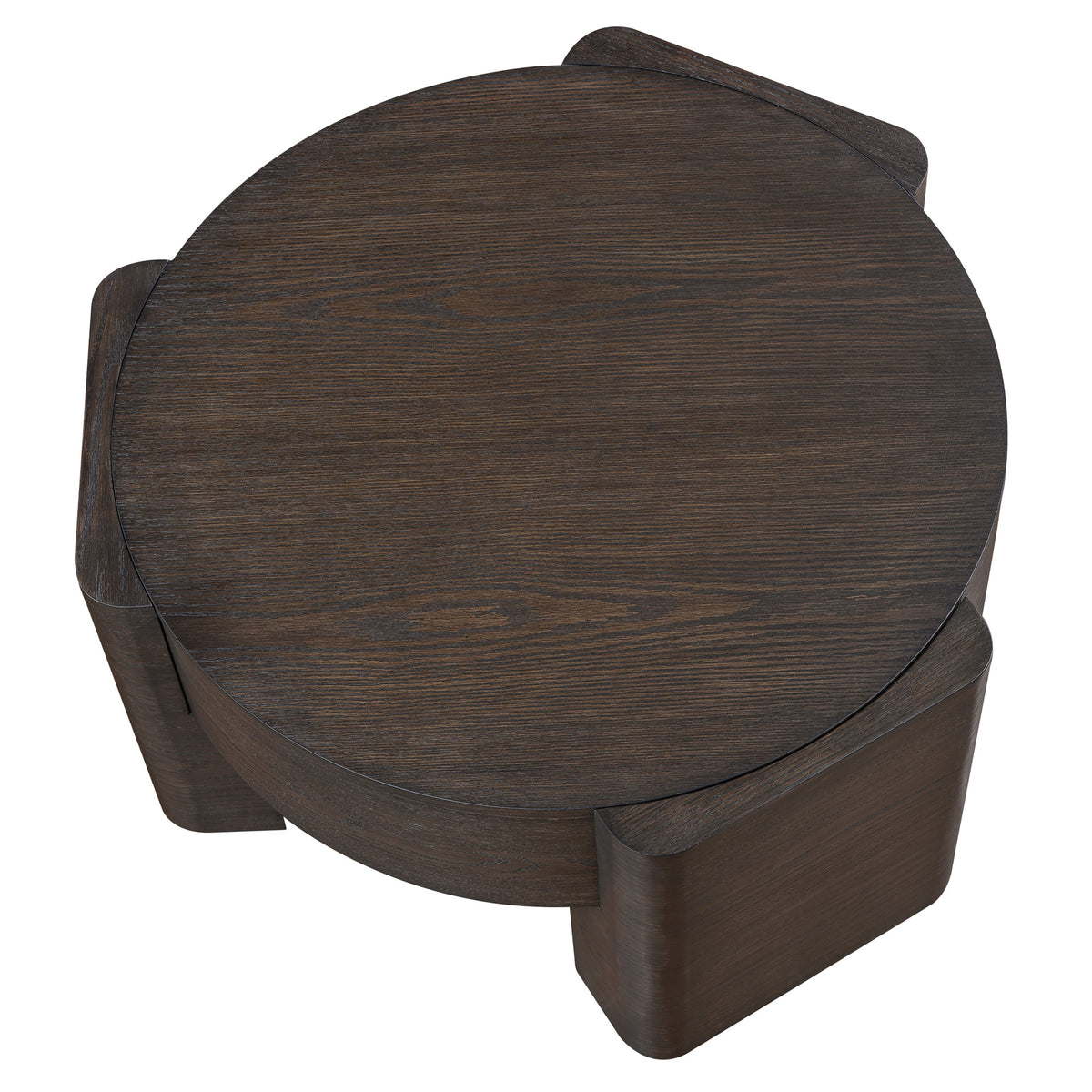 Salina Mocha 32.5″ Round Coffee Table with Casters from Steve Silver - Luna Furniture