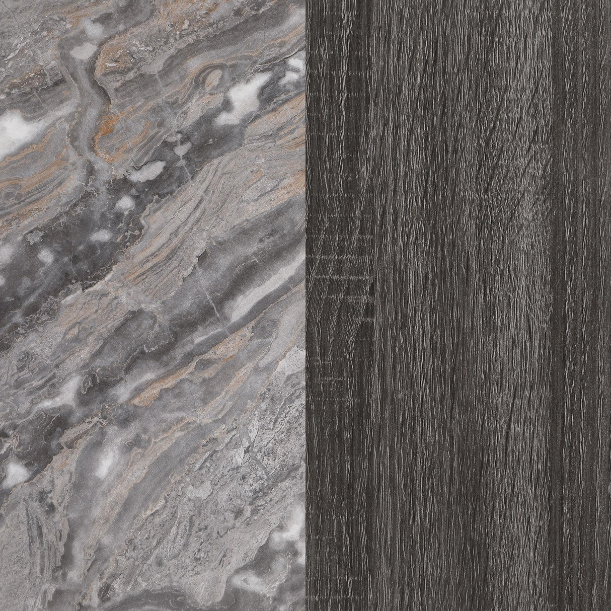 Gladstone Distressed Gray Round Faux Marble Top End Table from Coaster - Luna Furniture