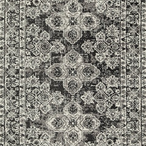 Glennisman Black/Gray/Ivory Medium Rug from Ashley - Luna Furniture