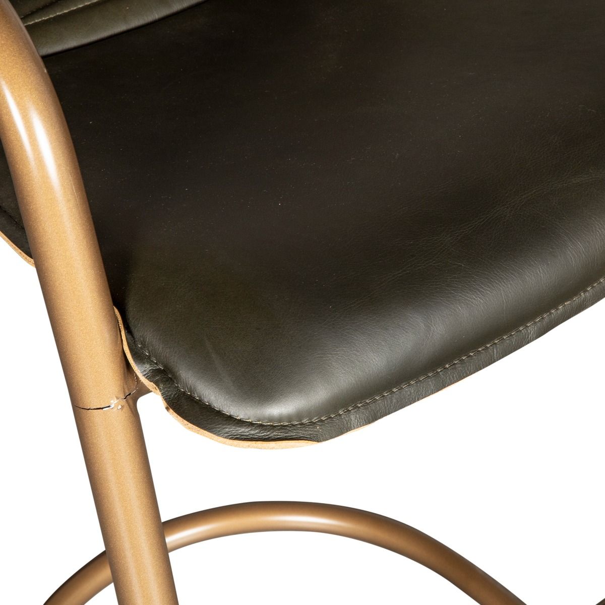 Portofino 22" Bar Chair in Emerald Green Leather, Set of 2 from Home Trends & Design - Luna Furniture