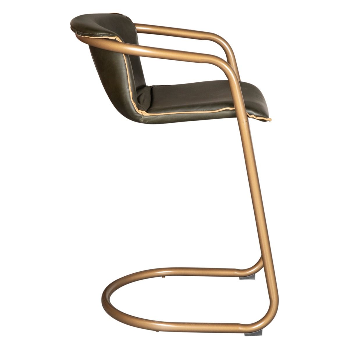 Portofino 22" Bar Chair in Emerald Green Leather, Set of 2 from Home Trends & Design - Luna Furniture