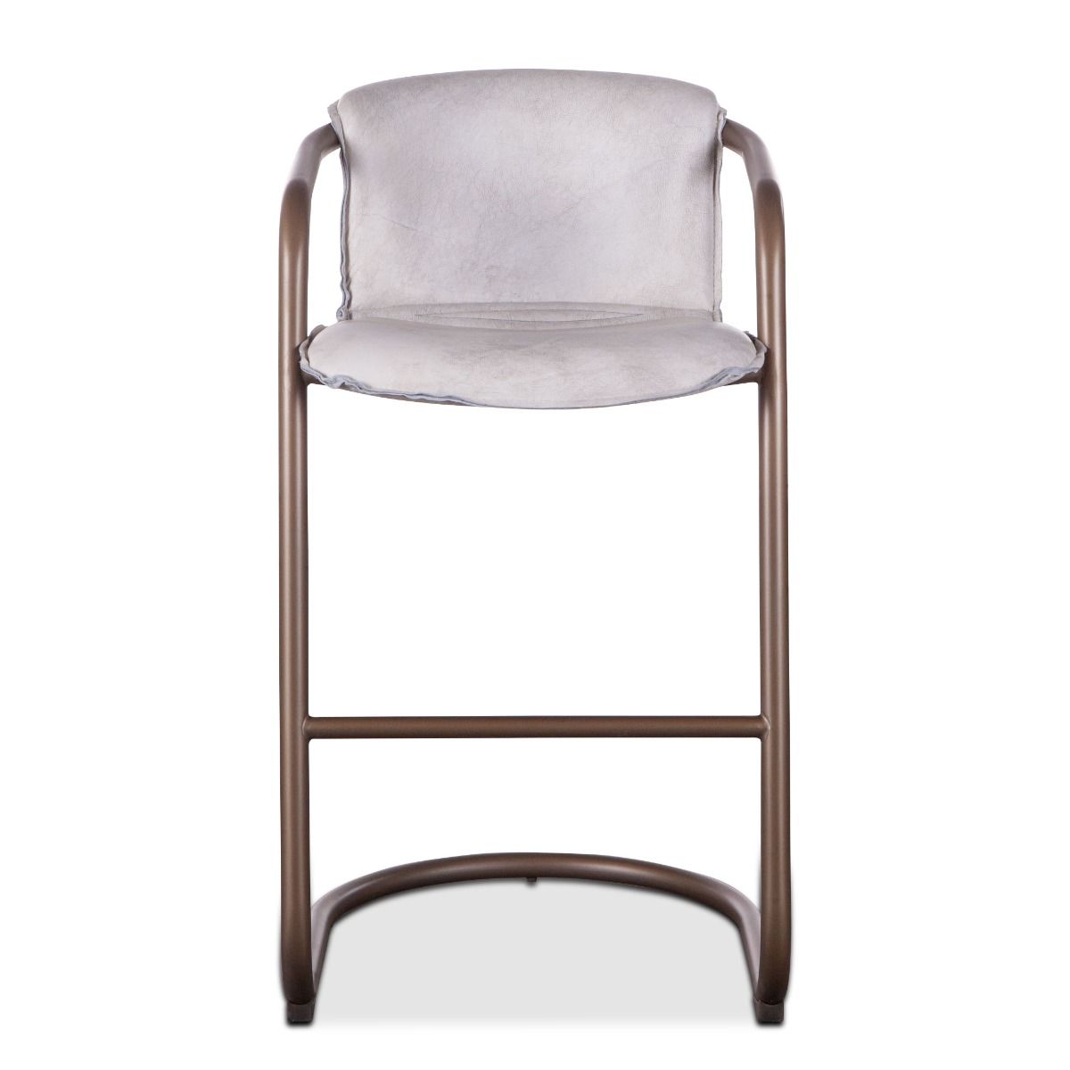 Portofino 22" Bar Chair in Vintage White Leather, Set of 2 from Home Trends & Design - Luna Furniture