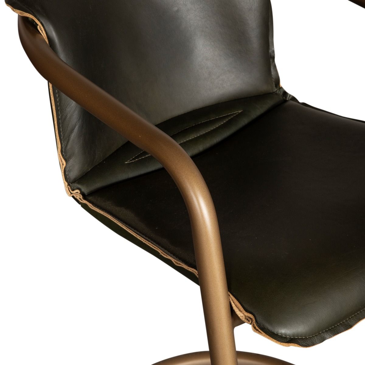 Portofino 22" Counter Chair in Emerald Green Leather, Set of 2 from Home Trends & Design - Luna Furniture