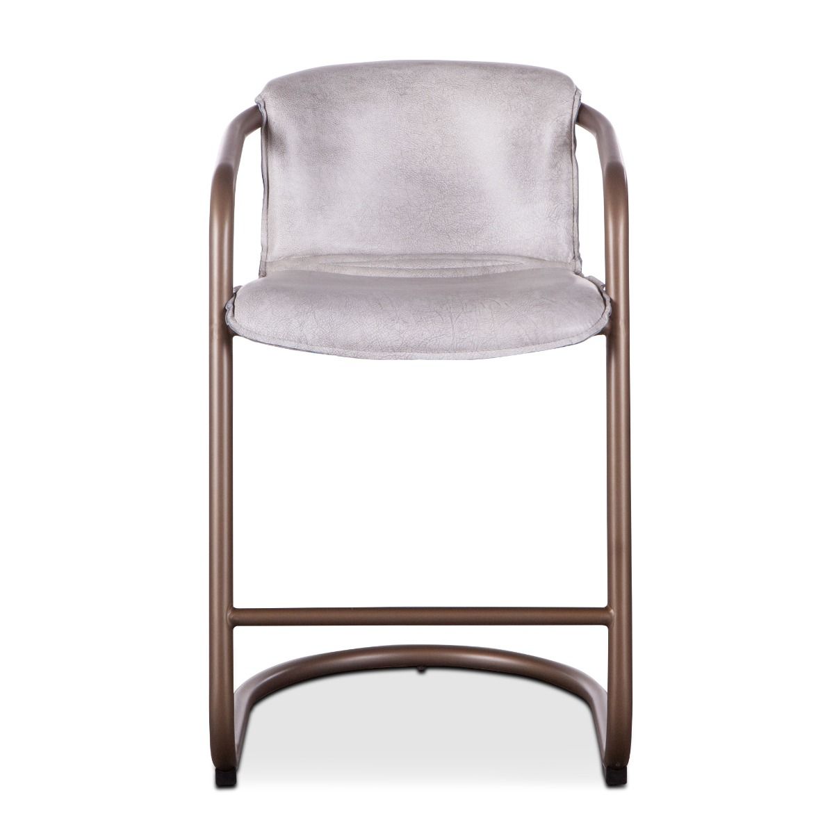 Portofino 22" Counter Chair in Vintage White Top Grain Leather, Set of 2 from Home Trends & Design - Luna Furniture
