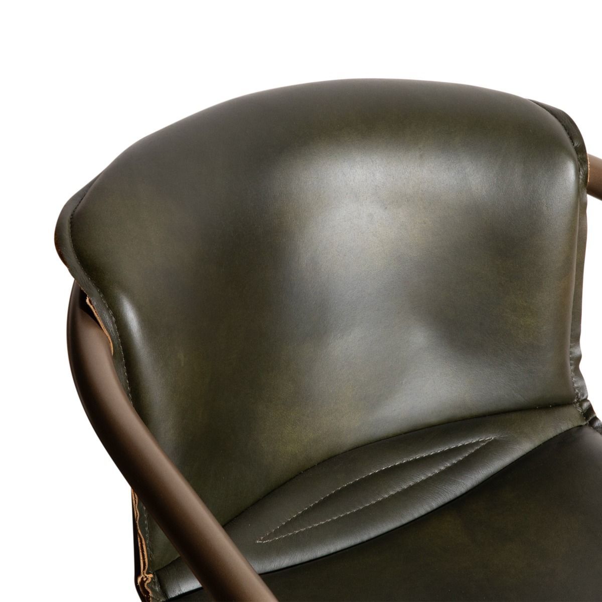 Portofino 22" Dining Chair in Emerald Green Leather, Set of 2 from Home Trends & Design - Luna Furniture