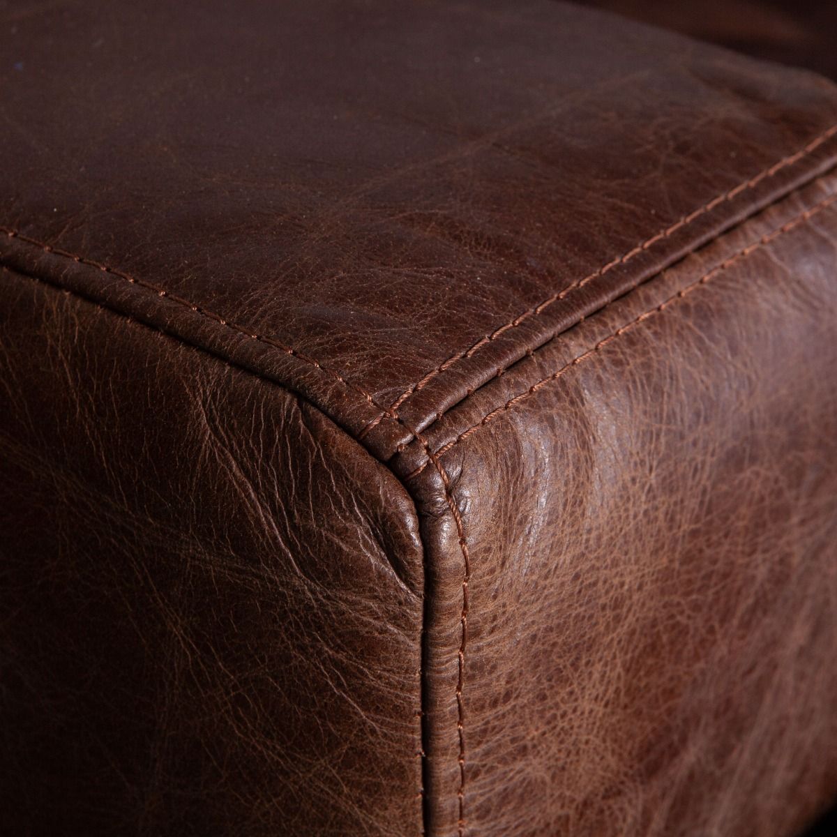 Portofino Industrial 41" Accent Chair in Geisha Brown Leather from Home Trends & Design - Luna Furniture