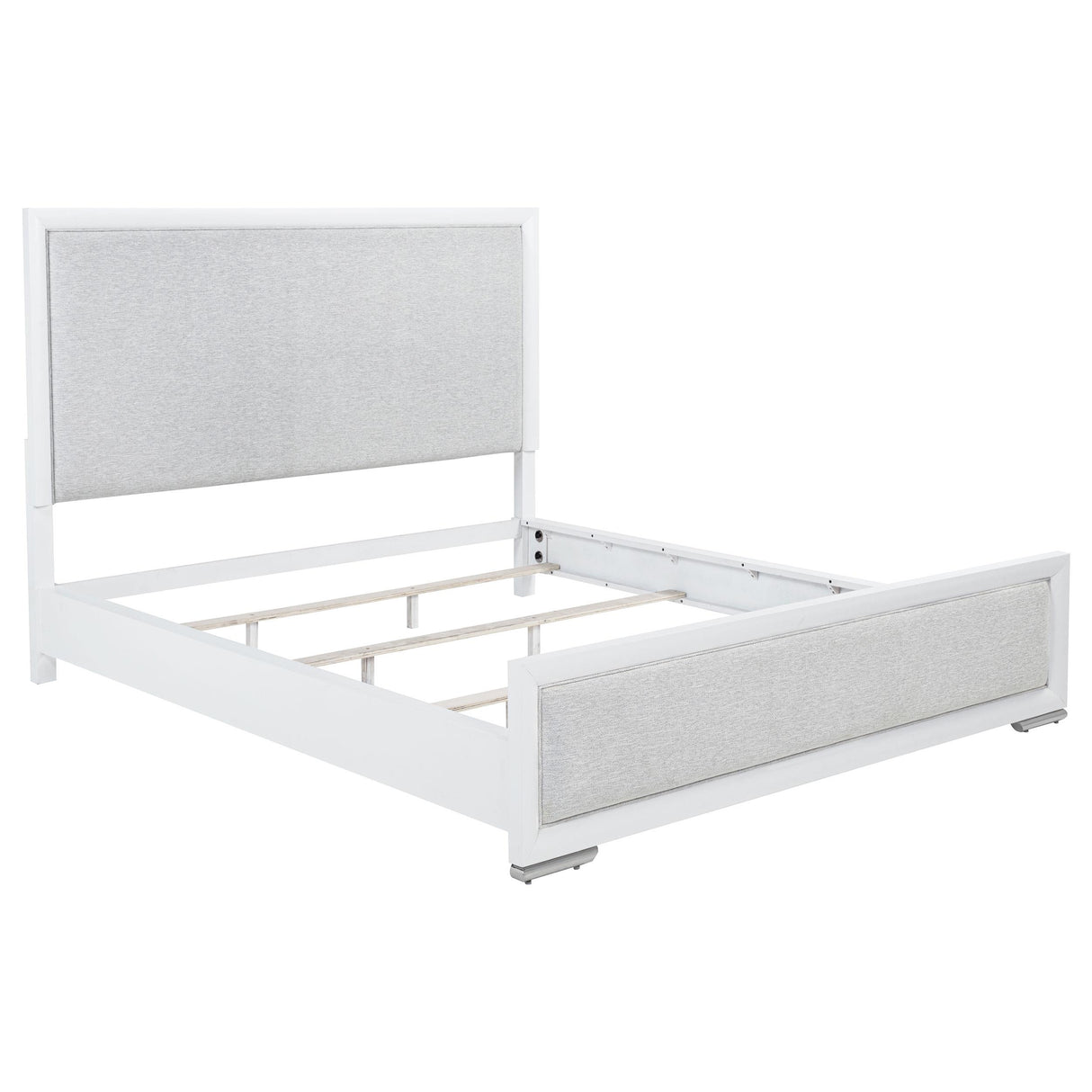 Gracemont Gray and White 57-inch California King Panel Bed from Coaster - Luna Furniture