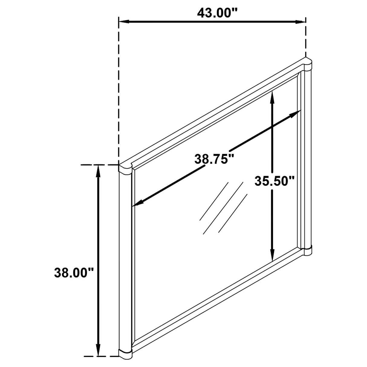 Gracemont White Dresser Mirror (Mirror Only) from Coaster - Luna Furniture