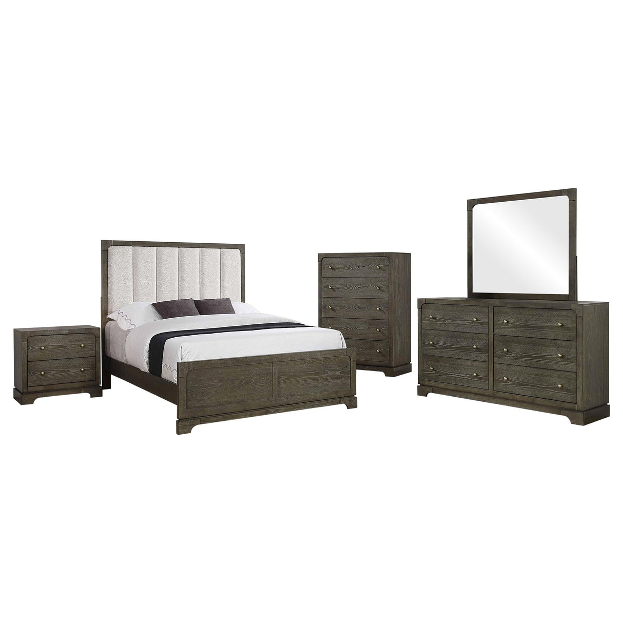 Gran Park 5-piece California King Bedroom Set Dark Cocoa from Coaster - Luna Furniture