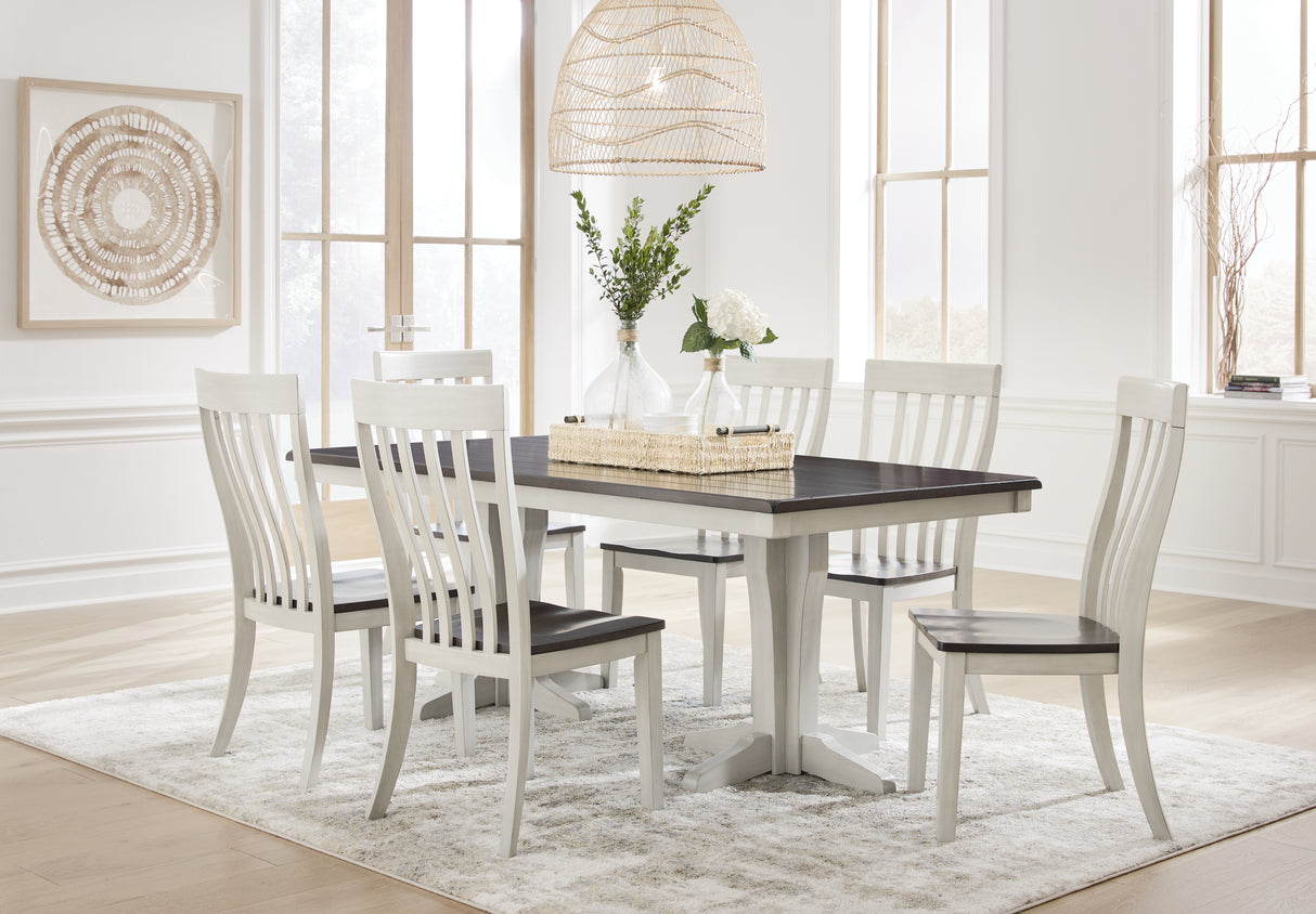 Darborn Gray/Brown Dining Table and 6 Chairs from Ashley - Luna Furniture