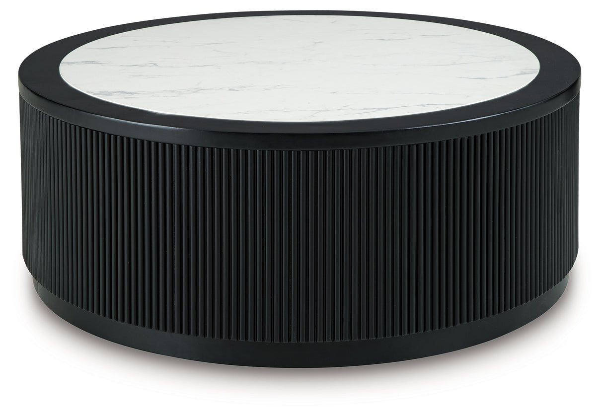 Grayman Black Coffee Table from Ashley - Luna Furniture