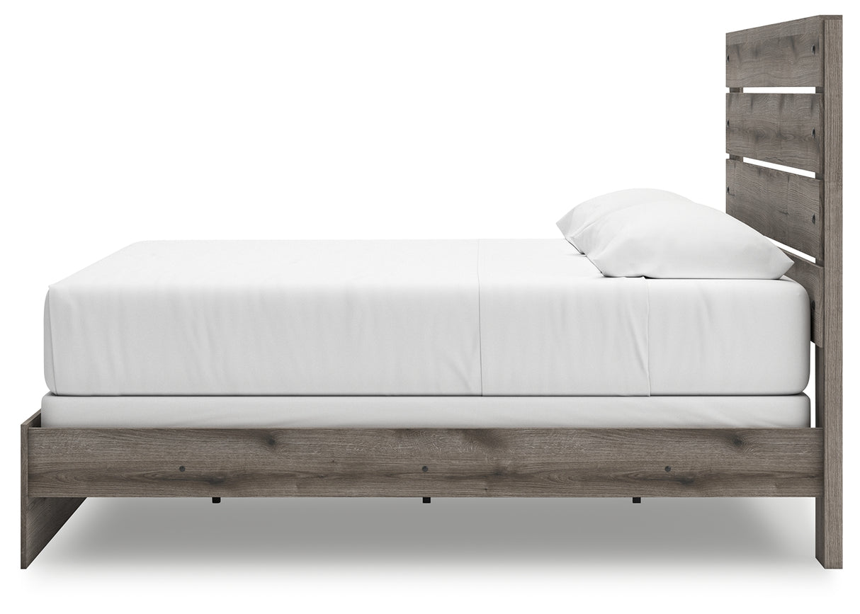 Graystorm Brown Gray King Panel Bed with Dresser from Ashley Furniture - Luna Furniture