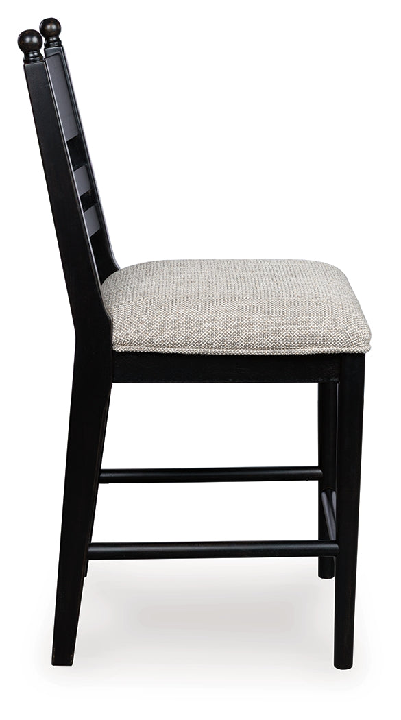 Greddinton Black Counter Height Barstool, Set of 2 from Ashley - Luna Furniture