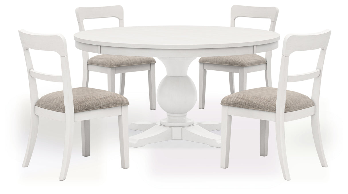 Greddinton Dining Table and 4 Chairs in White from Ashley - Luna Furniture