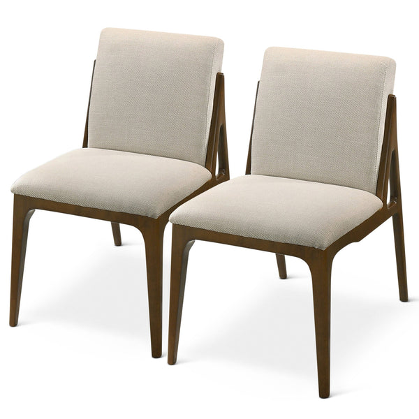 Grivelle Cream Fabric Dining Chair, Set Of 2