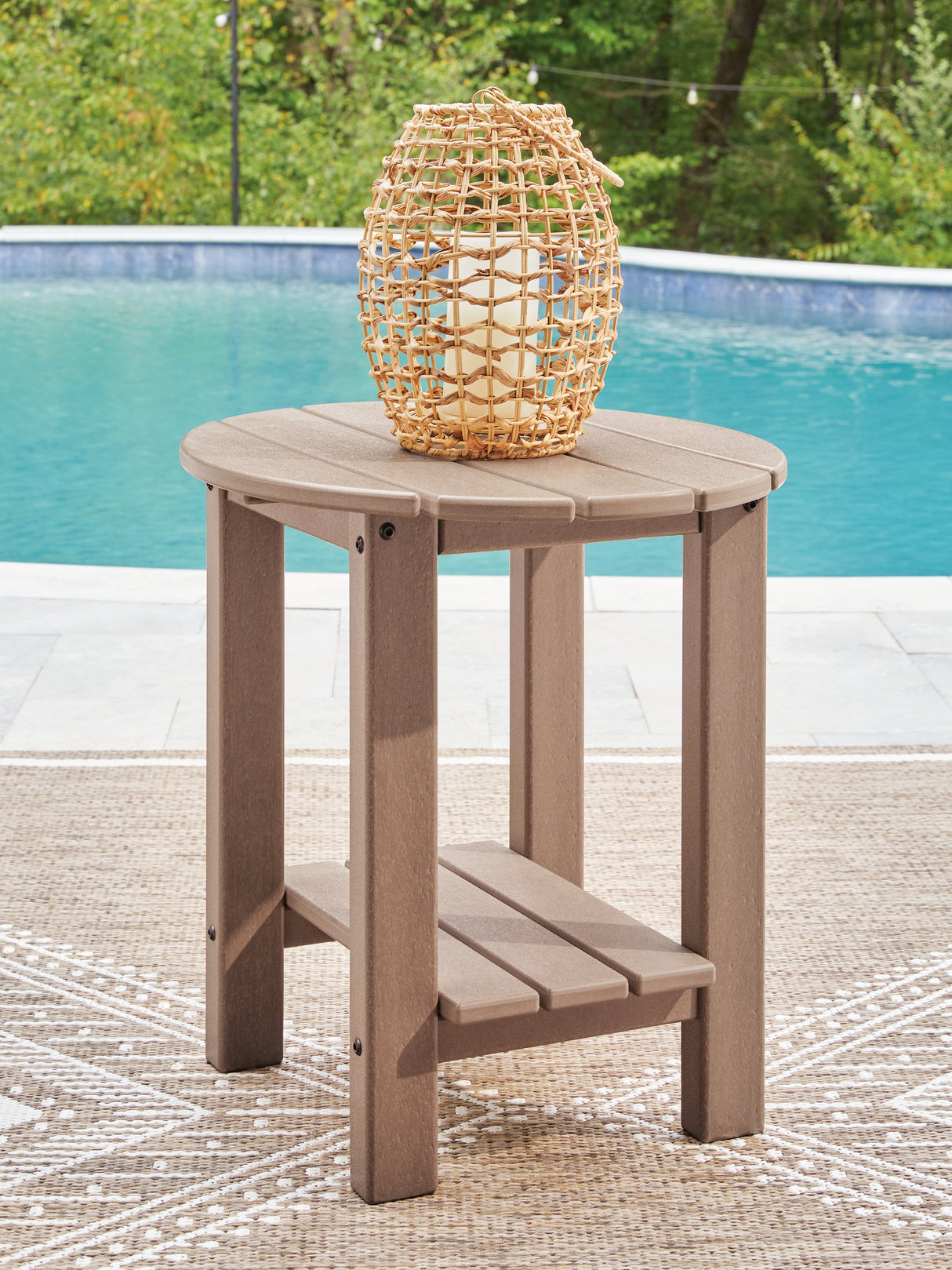 Grover Beach Driftwood Outdoor End Table from Ashley - Luna Furniture