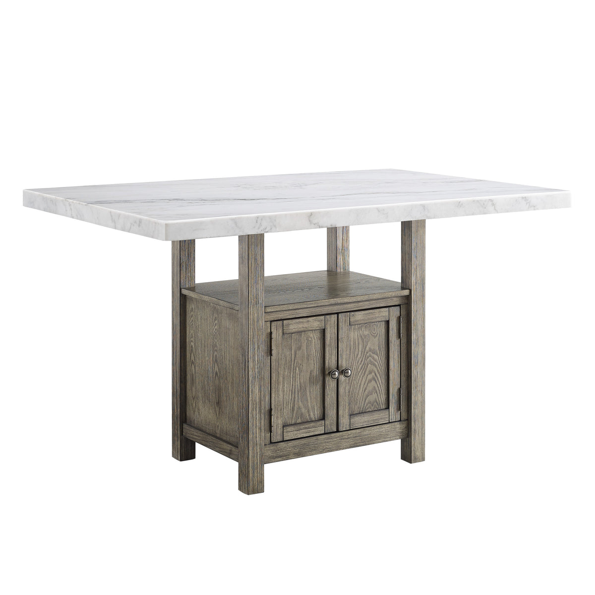 Grayson Gray/White Counter Height Set with Bench from Steve Silver - Luna Furniture