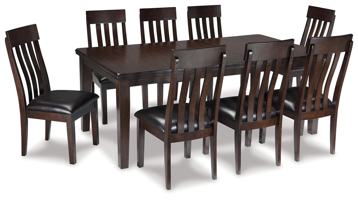 Haddigan Dining Table and 8 Chairs in Dark Brown from Ashley Furniture - Luna Furniture