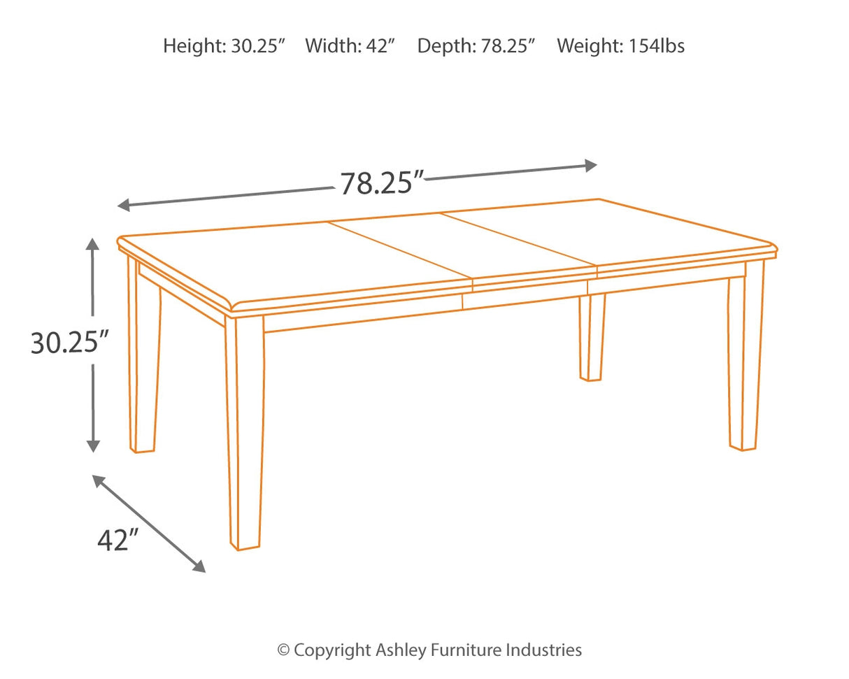 Haddigan Dining Table and 8 Chairs in Dark Brown from Ashley Furniture - Luna Furniture
