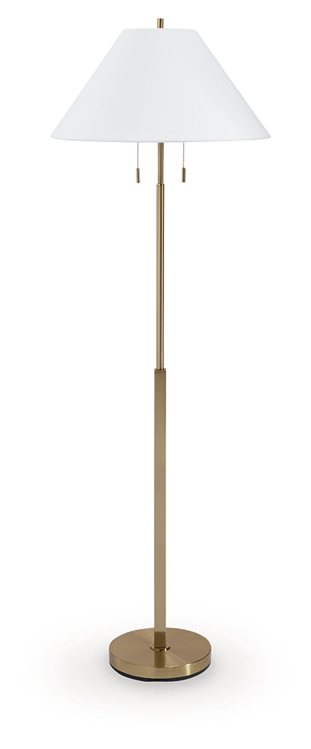 Haigwood Gold Finish Floor Lamp from Ashley - Luna Furniture