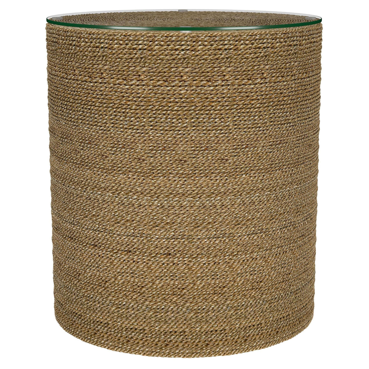 Halden Round Woven Seagrass Accent Side Table Light Brown from Coaster - Luna Furniture