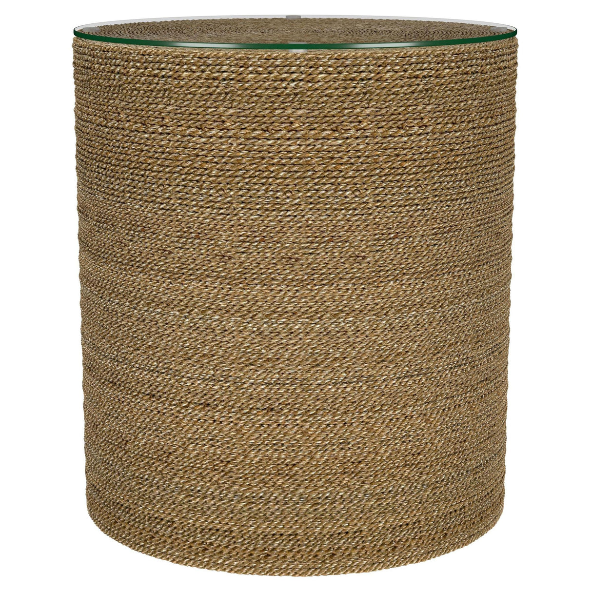 Halden Round Woven Seagrass Accent Side Table Light Brown from Coaster - Luna Furniture