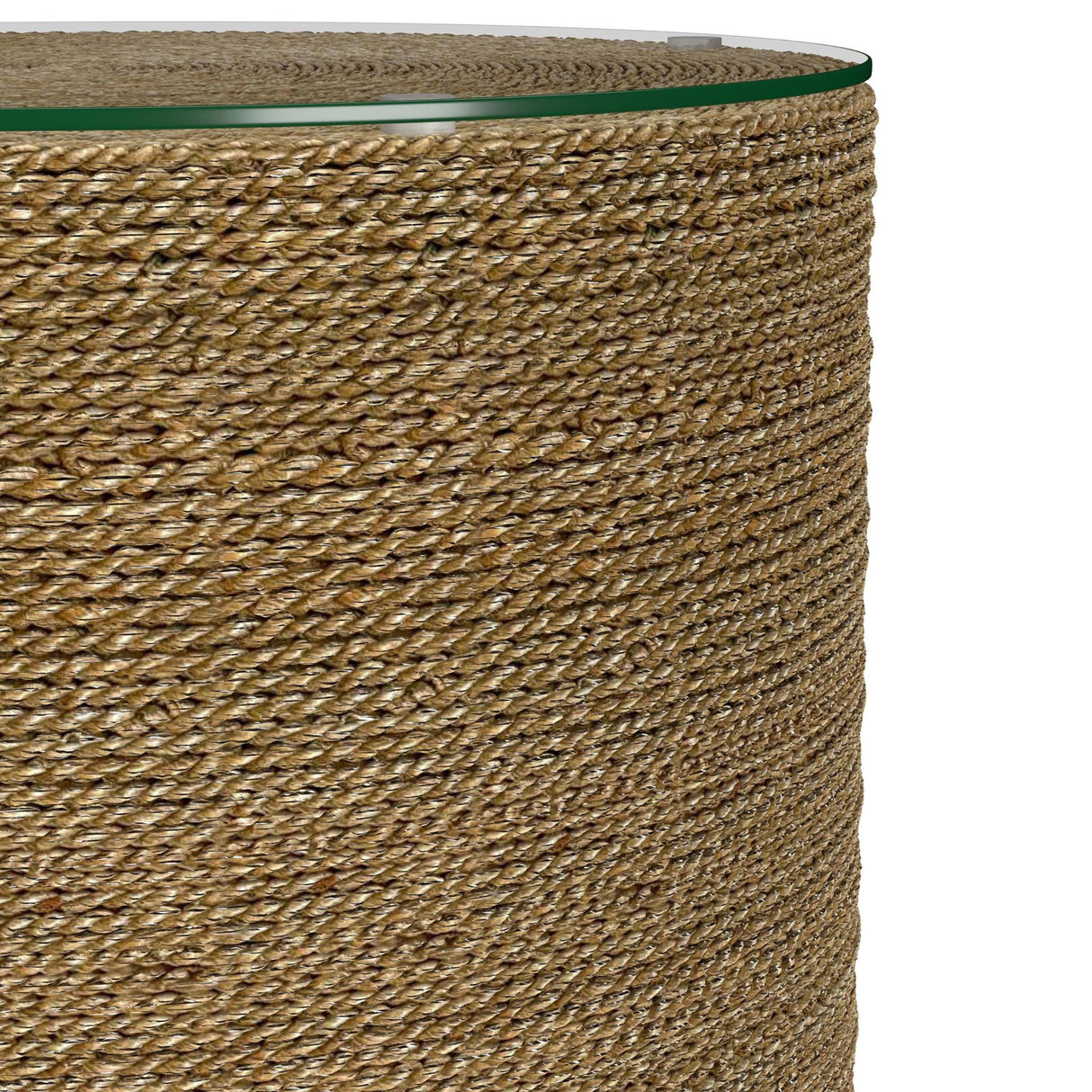 Halden Round Woven Seagrass Accent Side Table Light Brown from Coaster - Luna Furniture