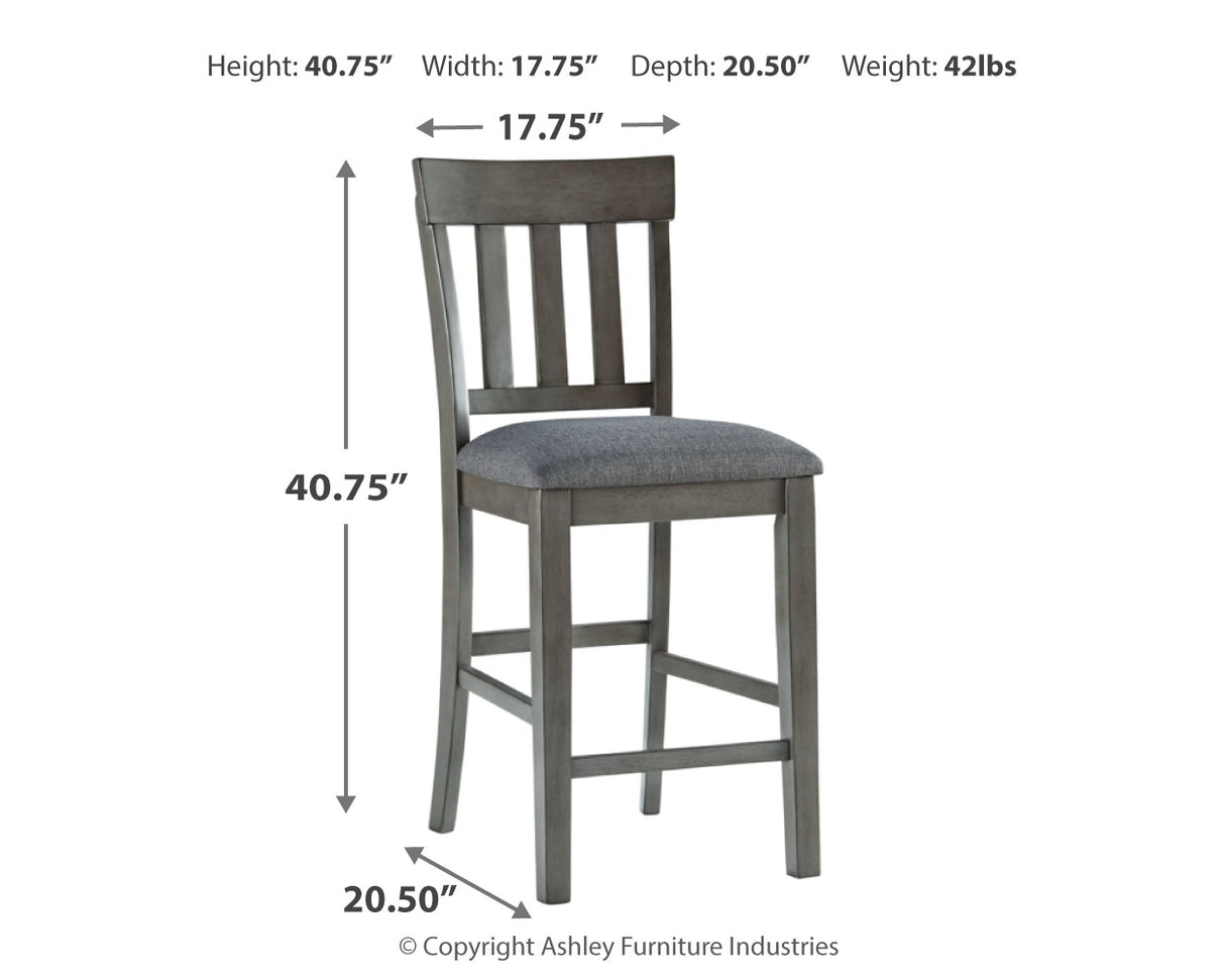 Hallanden 2-Piece Bar Stool in Two-tone Gray from Ashley - Luna Furniture