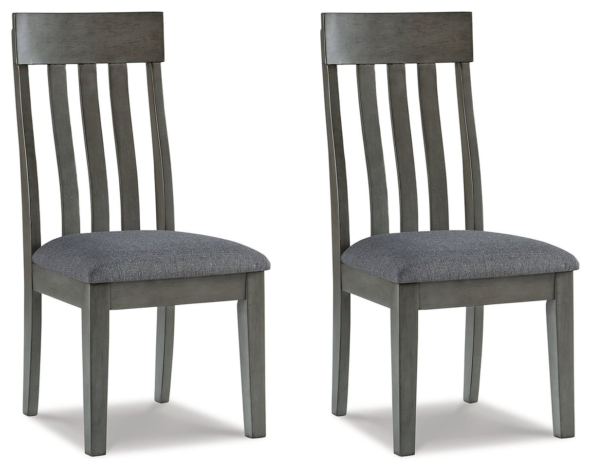 Hallanden 2-Piece Dining Room Chair in Two-tone Gray from Ashley - Luna Furniture