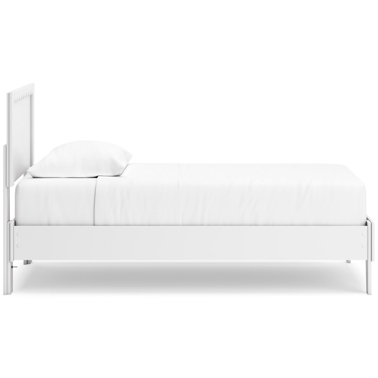 Hallityn Twin Panel Platform Bed with Dresser and Chest in White from Ashley - Luna Furniture