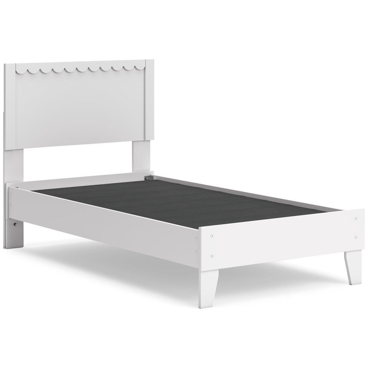 Hallityn Twin Panel Platform Bed with Dresser and Chest in White from Ashley - Luna Furniture