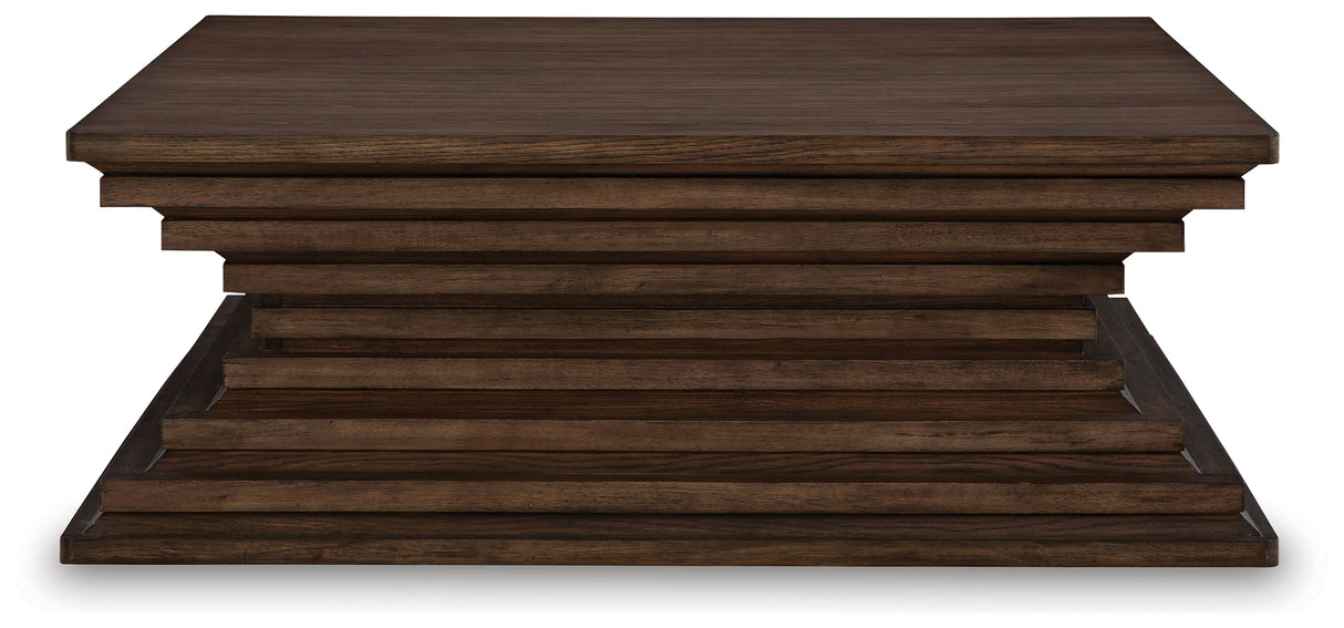 Hannodream Warm Brown Coffee Table from Ashley - Luna Furniture