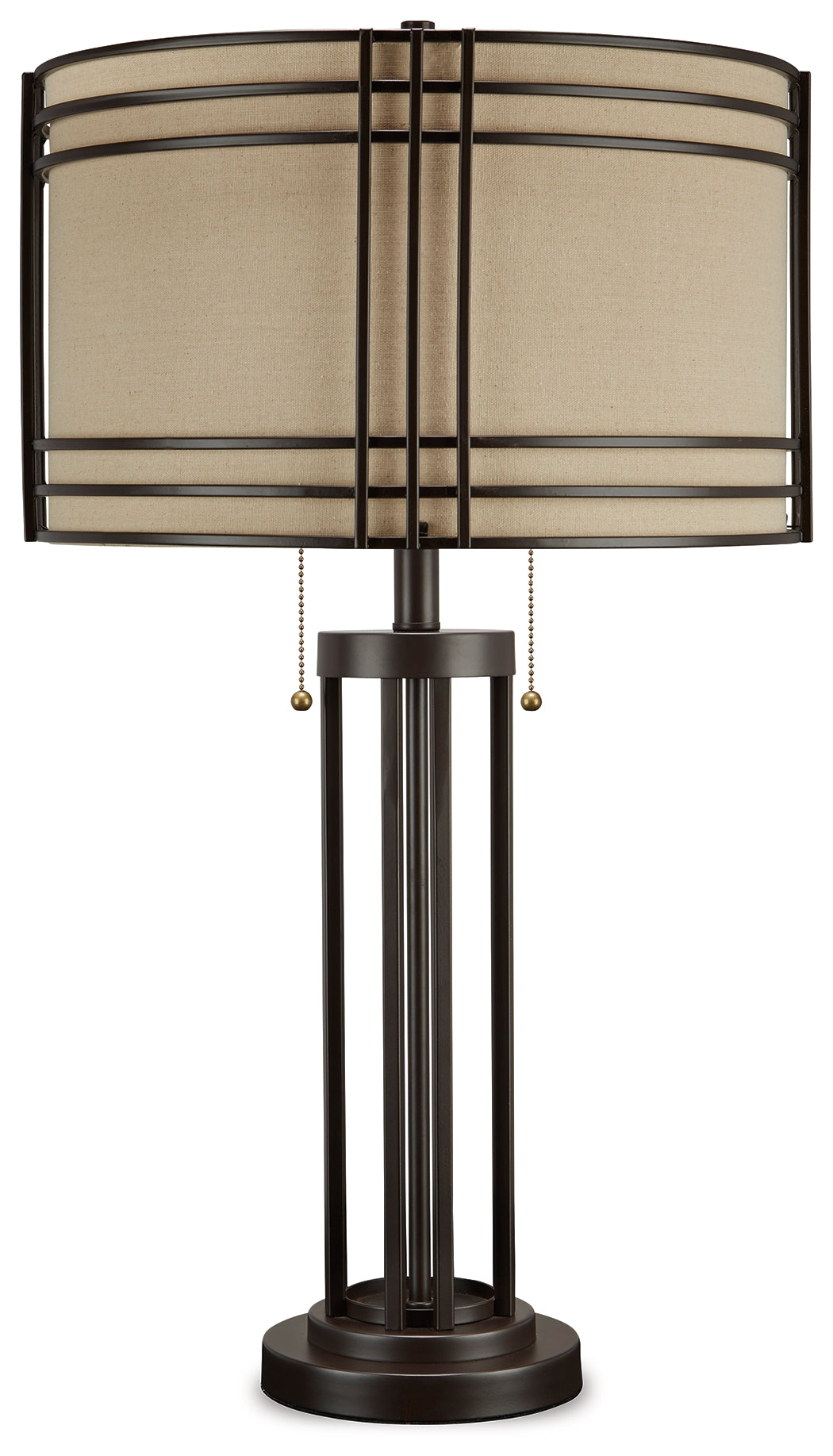 Hanswell 2-Piece Table Lamp Set in Dark Brown from Ashley - Luna Furniture