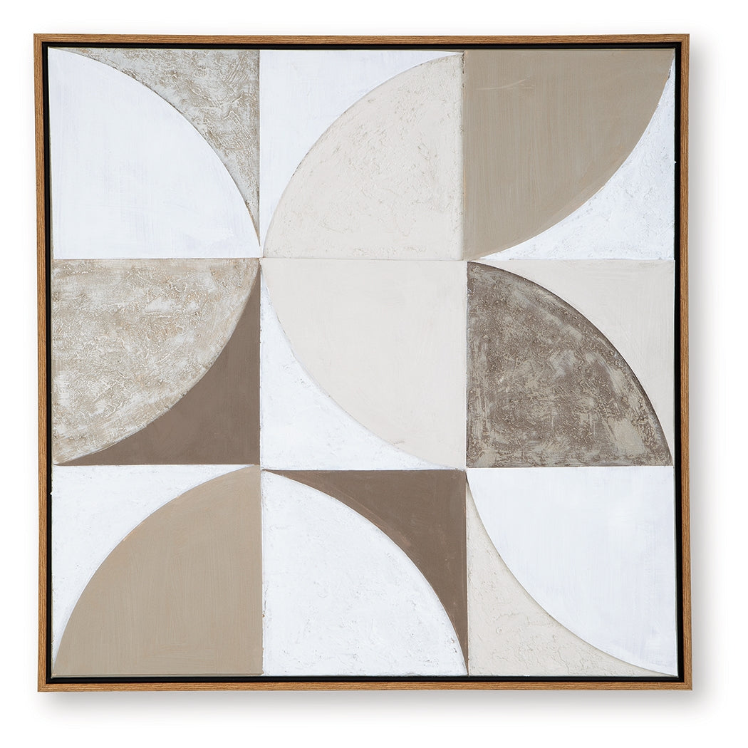 Harelman Tan/Taupe/White Wall Art from Ashley Furniture - Luna Furniture