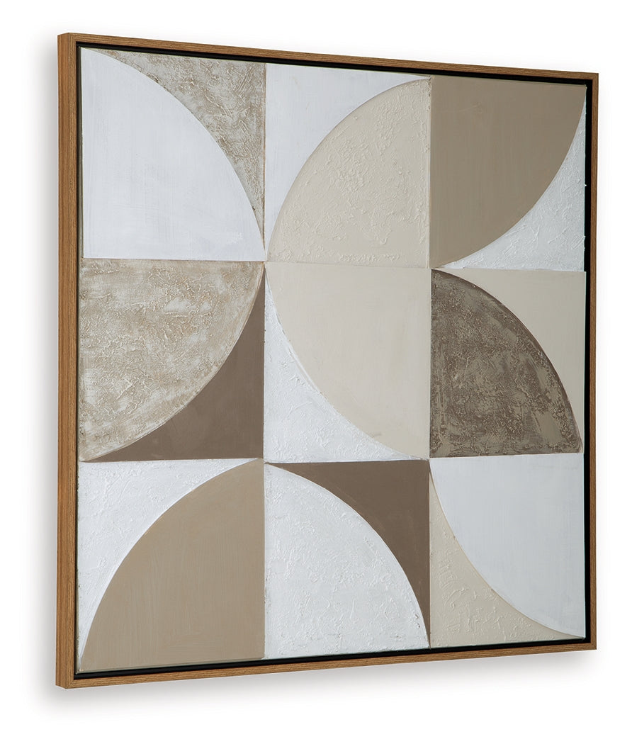 Harelman Tan/Taupe/White Wall Art from Ashley Furniture - Luna Furniture
