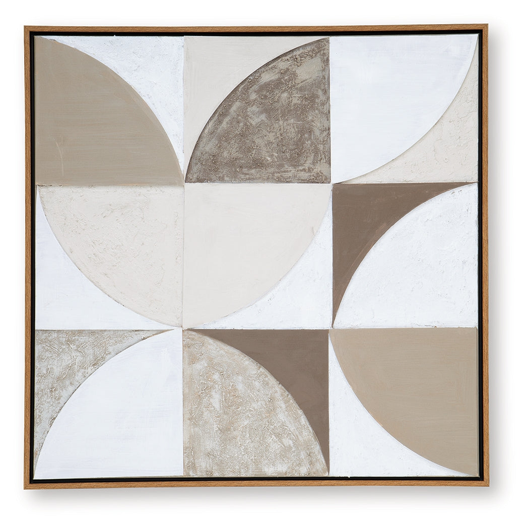 Harelman Tan/Taupe/White Wall Art from Ashley Furniture - Luna Furniture