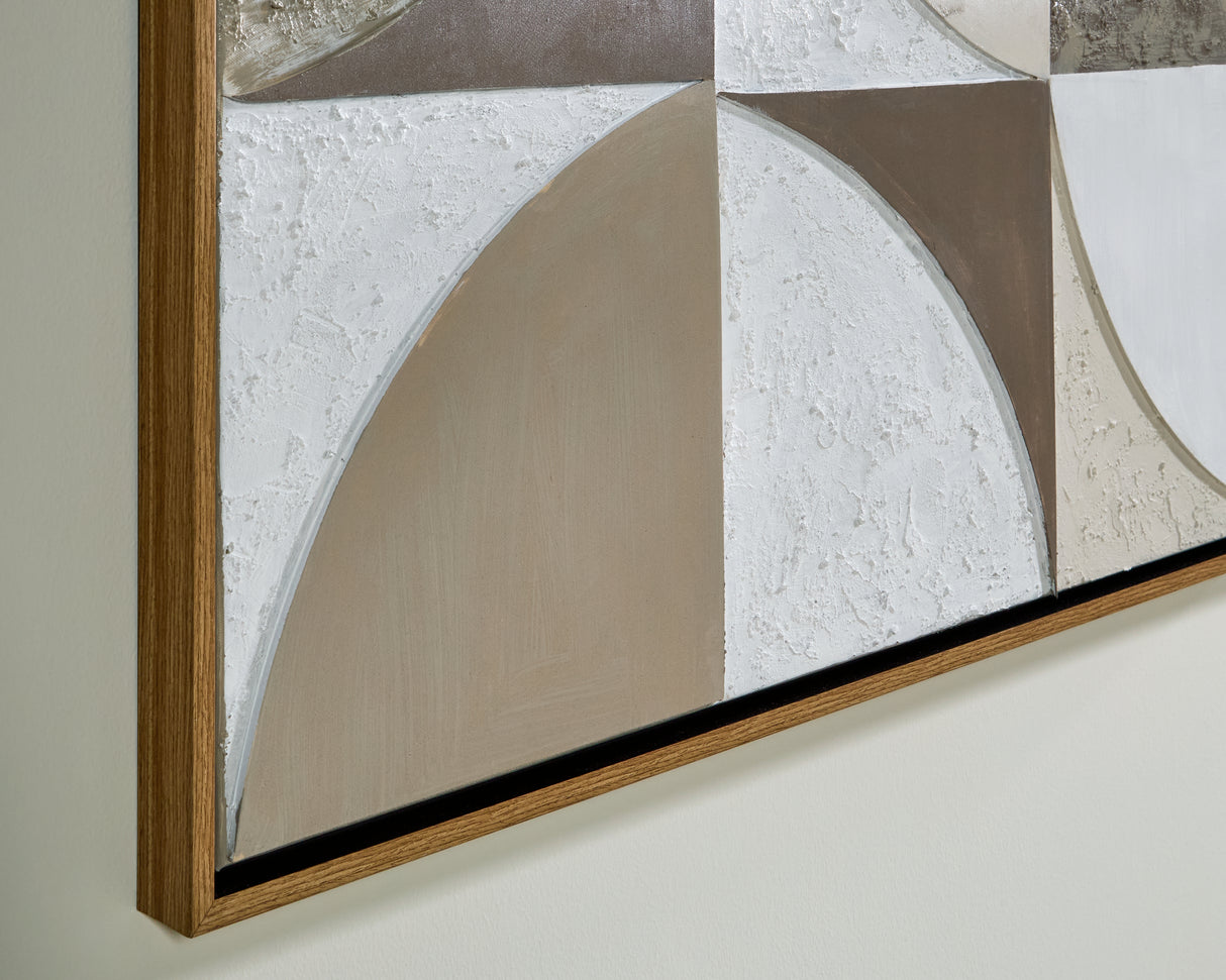 Harelman Tan/Taupe/White Wall Art from Ashley Furniture - Luna Furniture