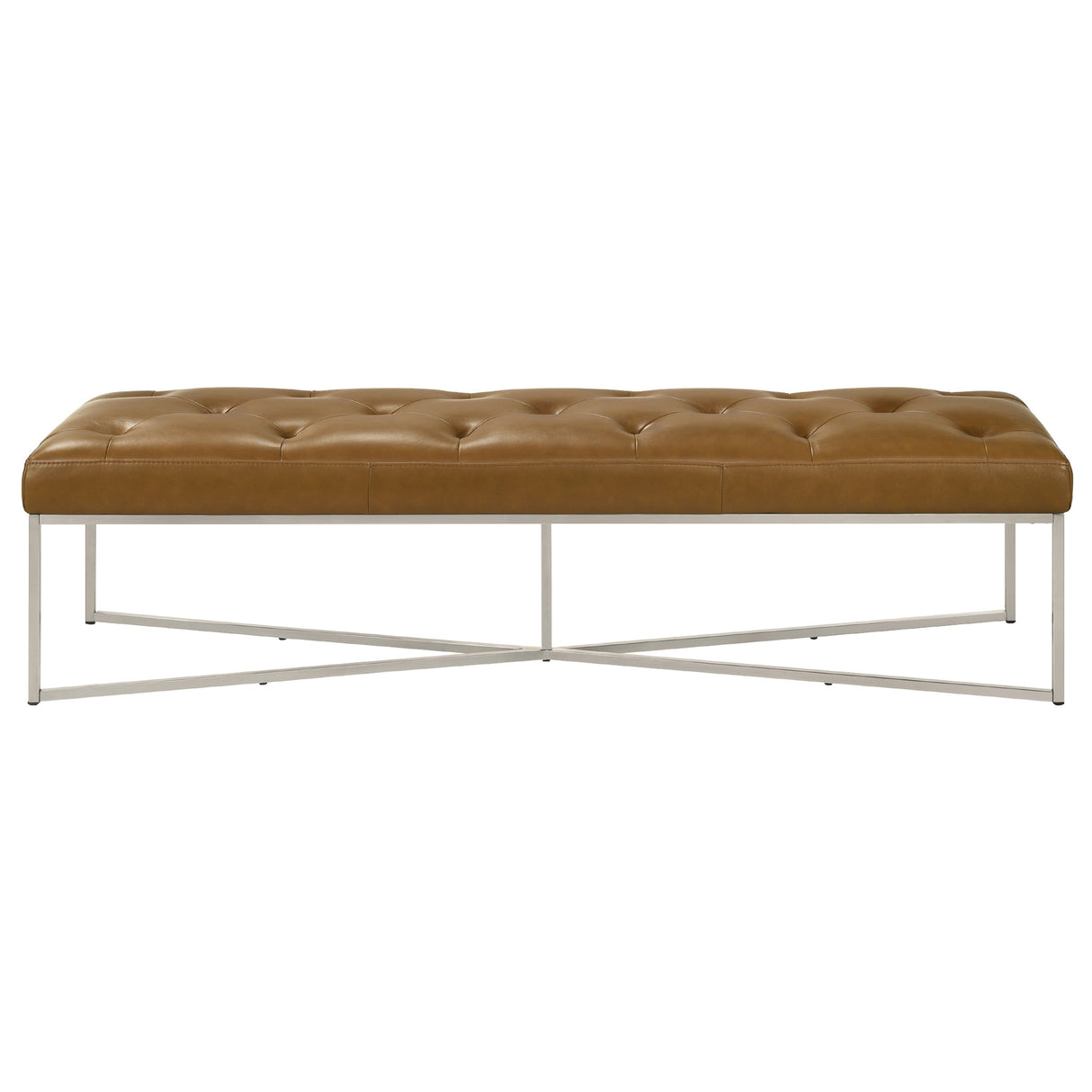 Harper Tan Leather Bench from Ashcroft Furniture - Luna Furniture
