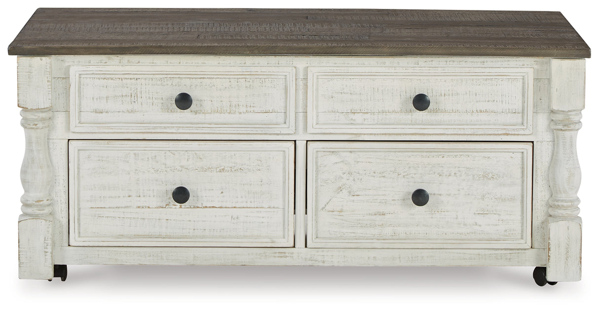 Havalance White/Gray Coffee Table with 2 End Tables from Ashley - Luna Furniture