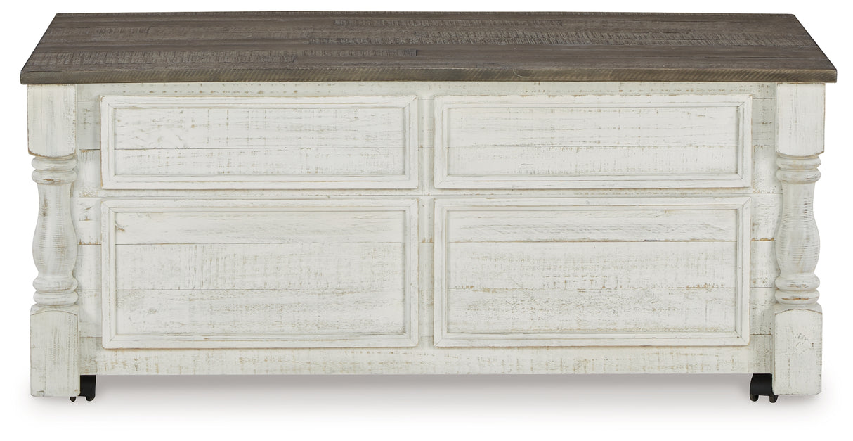 Havalance White/Gray Coffee Table with 2 End Tables from Ashley - Luna Furniture