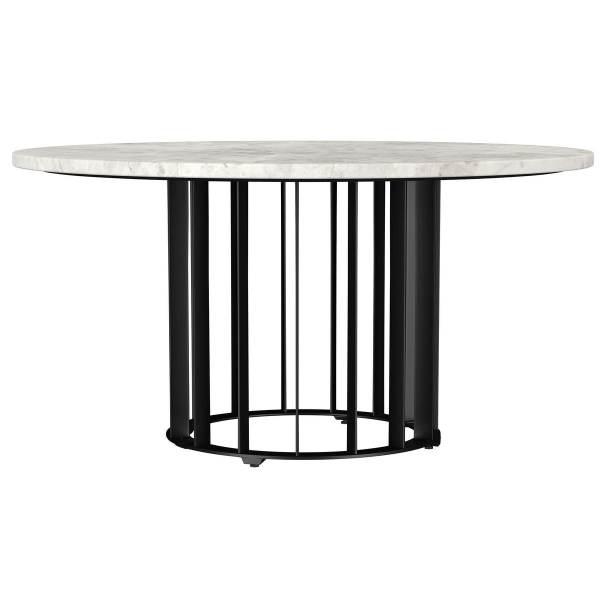 Haven Black and White Round Genuine Marble Top Coffee Table from Coaster - Luna Furniture