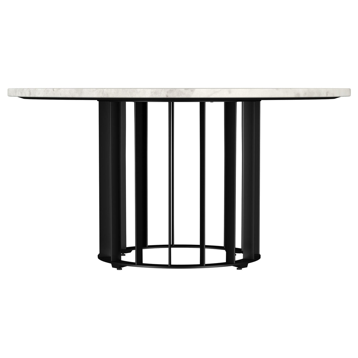 Haven Black and White Round Genuine Marble Top Coffee Table from Coaster - Luna Furniture