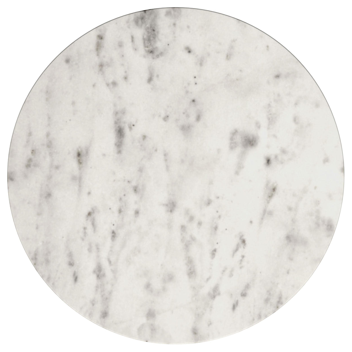 Haven Black and White Round Genuine Marble Top End Side Table from Coaster - Luna Furniture