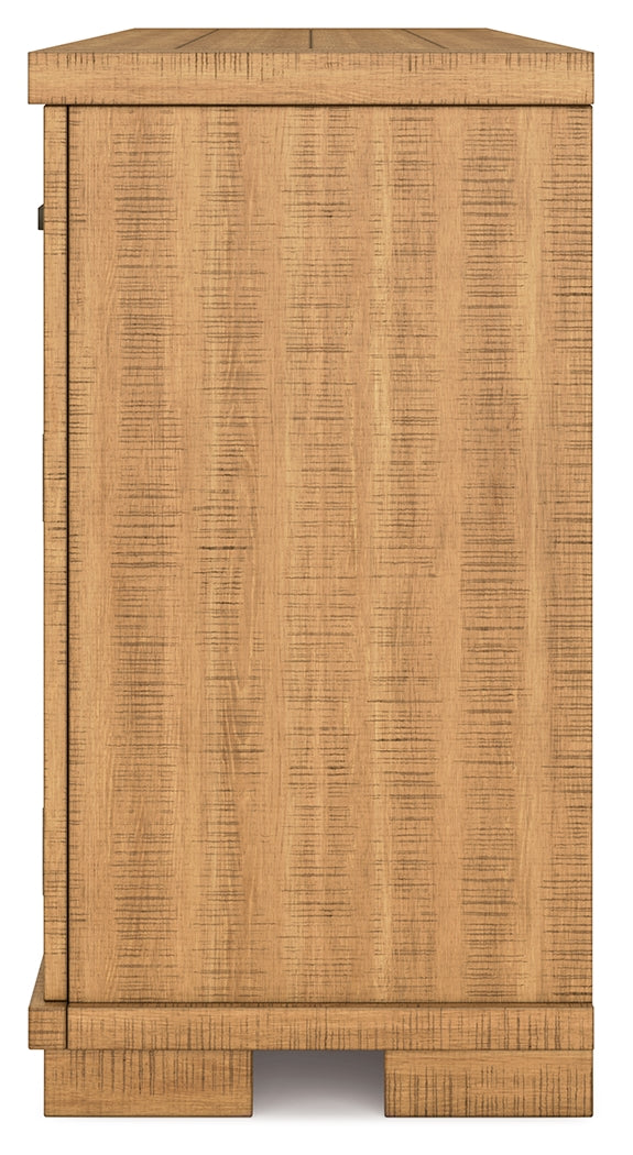 Havonplane Counter Height Dining Table and 10 Barstools and Storage in Brown from Ashley Furniture - Luna Furniture