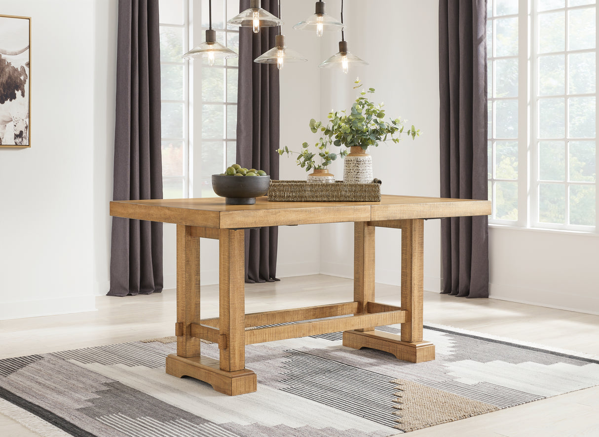 Havonplane Counter Height Dining Table and 10 Barstools and Storage in Brown from Ashley Furniture - Luna Furniture