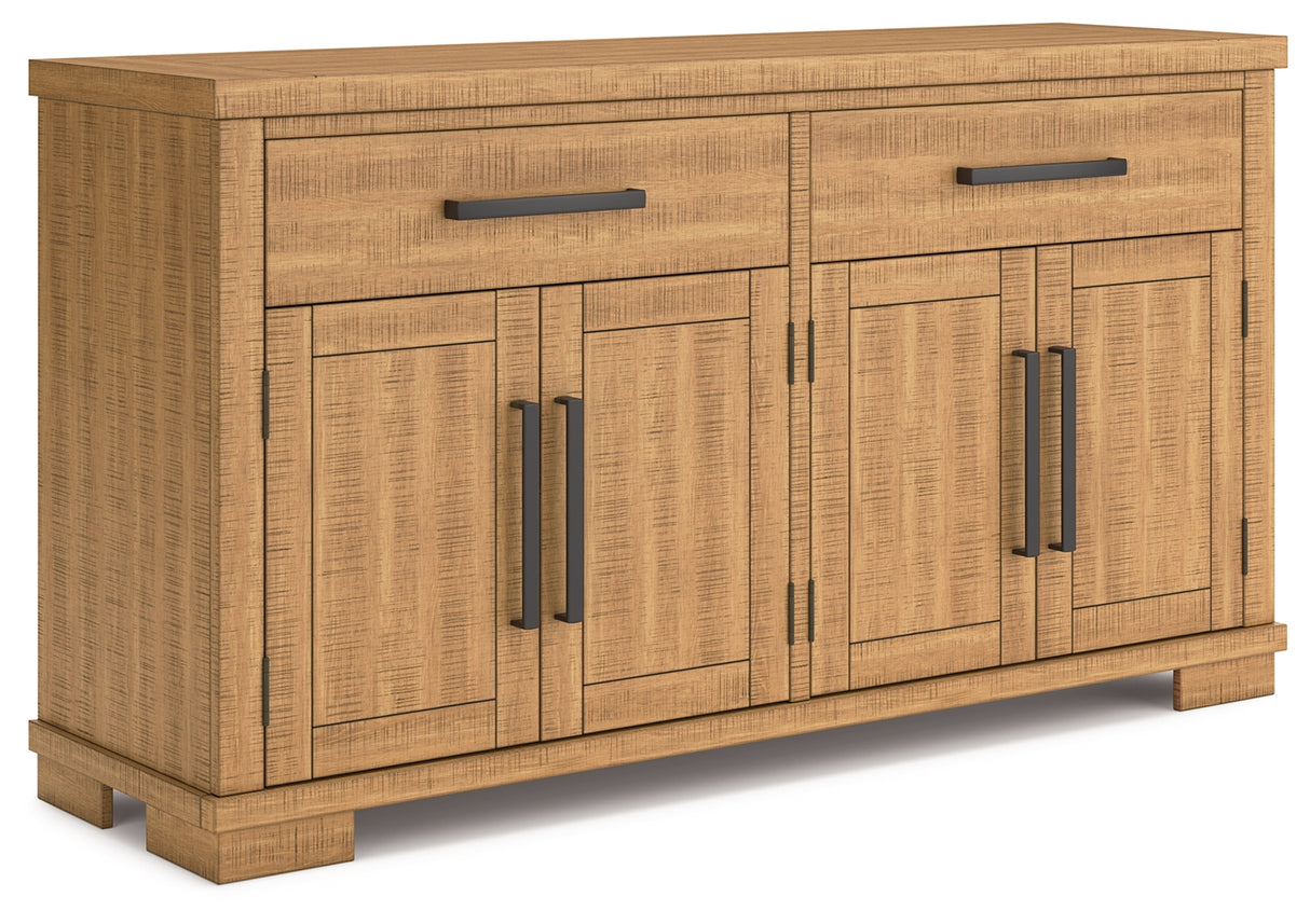 Havonplane Counter Height Dining Table and 4 Barstools with Storage in Brown from Ashley - Luna Furniture